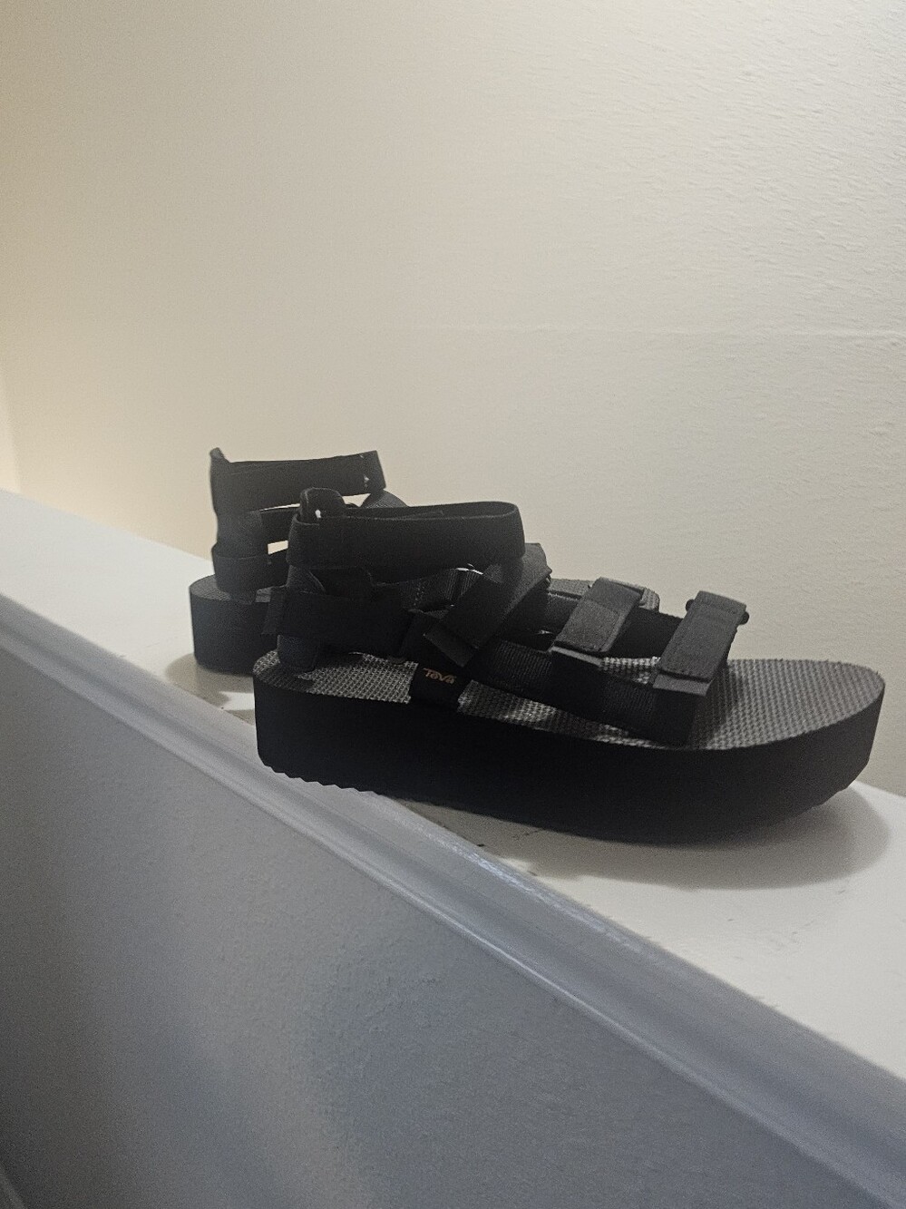 Teva Women's Black Platform Mevia Sandal - Picture 3 of 8